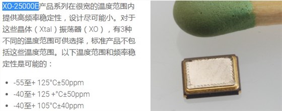 KVG微型寬溫時(shí)鐘晶體振蕩器