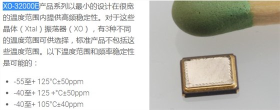 KVG微型寬溫時(shí)鐘晶體振蕩器