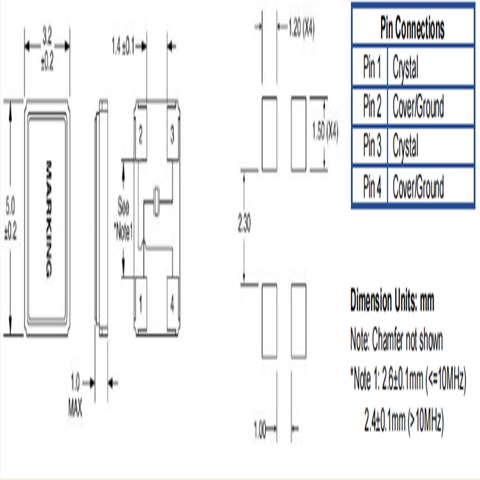 5032石英晶體,ILCX07-BB3F12- 16.000 MHz,艾爾西諧振器