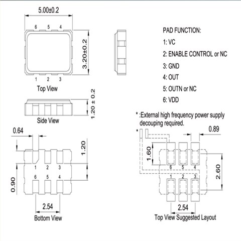 TXC CORPORATION,5032壓控晶振,TXC差分有源晶體