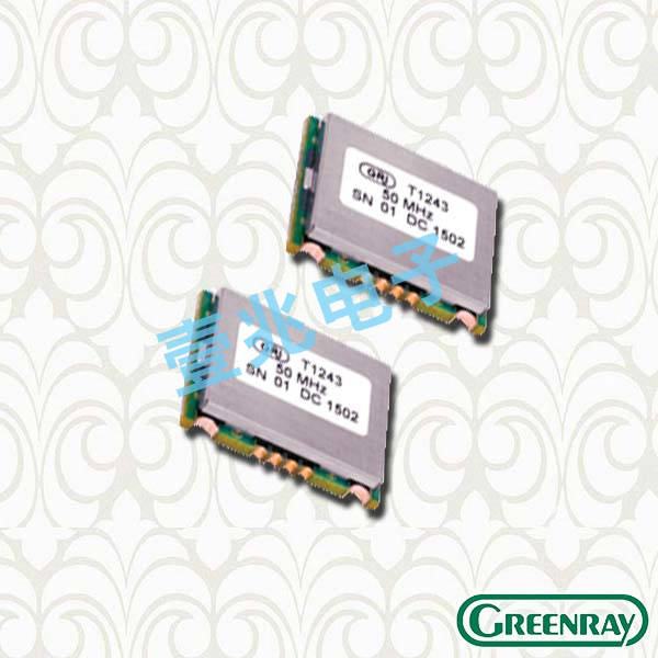 美國(guó)Greenray晶振,T1243移動(dòng)通信晶振,T1243-N16-3.3-LG-50.0MHz-E晶振
